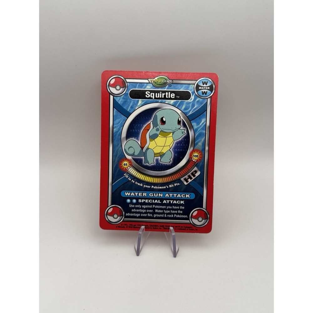 2000 Pokemon Squirtle THINKChip Battle Stadium Display Card Hasbro Vintage
